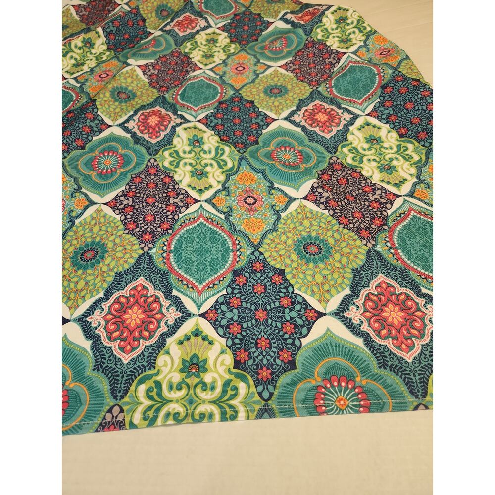 Cynthia Rowley Rectangle 80x60 Outdoor Tablecloth W/ Umbrella Opening Multi - Picture 4 of 14